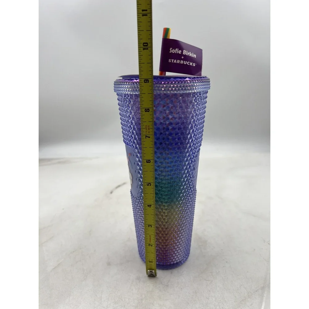 Starbucks Tumbler 24oz Sofie Birkin Pride 2023 Purple Studded Bling New